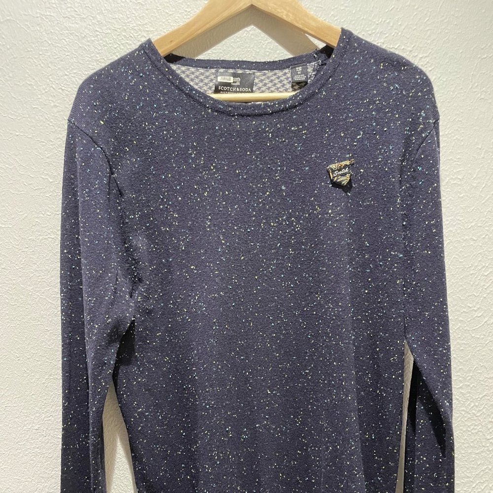Scotch & Soda Men's Navy Crewneck Sweater Medium